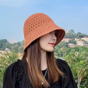 Resim Moda Turuncu Kova Şapka - Nefes Alabilir, Hafif, Saklamak Kolay, Plaj ve Açık Hava Kullanımı İçin Mükemmel, Plaj Aksesuarları | Şık Başlık | İnşaat, Plaj Şapkası 