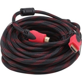 Resim Whitecom 15 Metre Filtreli Hasır Sargılı Altın Uçlu Hdmi Görüntü Kablosu 3D 14V 