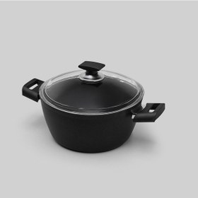 Resim Hisar Optima Ares Titanyum Derin Tencere 24 Cm Siyah 