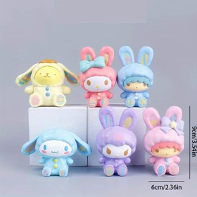 Resim Sanrio Bunny Serisi - Gizli Kutu/Koleksiyon Figürleri, Zarif PVC Oyuncaklar ve Rastgele Kutularla Benzersiz Şok Karakterleri ve İncelikli Detaylar ve Aksesuarlar 