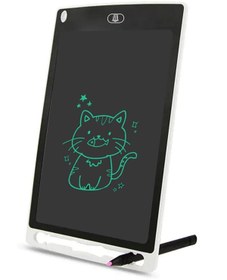 Resim TeknoClass Lcd Tablet 8,5 Inç Writing Tablet Çizim Yazı Yazma Eğitim Tahtası Boyama Çizim Alıştırma Hesap Beyaz 
