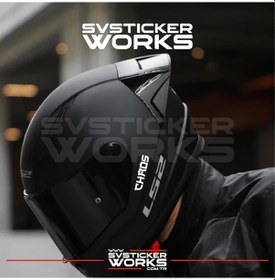 Resim Chaos Vizör Sticker Kask Vizör Sticker Tüm Kasklar Uyumlu 1 Adet Beyaz 