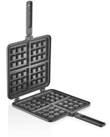 Resim ZÜBA Tam Döküm Waffle Tava 22 Cm X 22 Cm Yanmaz Yapışmaz Ocak Üstü Döküm Waffle Tava Waffle Makinesi 