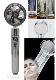 Resim Yayke 360 Derece Dönebilen Turbo Pervaneli Tazyikli Duş Başlığı 