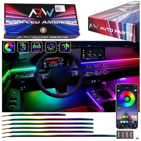 Resim Rover 620 Uyumlu 64 Renk 210 Mod Animasyonlu Araç İçi Ambiyans Led Aydınlatma 