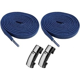 Resim Dopar Elastik Akıllı Kilitli Mıknatıslı Metal Tak Bırak Spor Ayakkabı Bağcığı 100 cm 