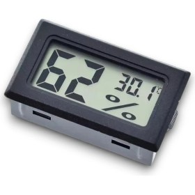 Resim Elektromall Mini Lcd Dijital Elektronik Siyah Termometre Higrometre Sıcaklık Nem Ölçer (KABLOSUZ) +2 PİL 