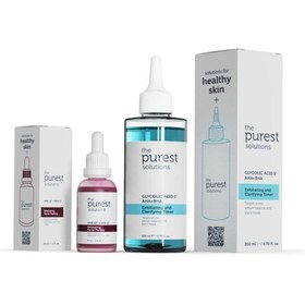 Resim The purest solutions siyah nokta önleme ve gözenek sıkılaştırmaya yardımcı bakım seti 200 ml + 30 ml 