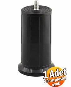 Resim Badem10 Keson 1 Adet 10 cm Siyah Plastik Mobilya Baza Tv Ünitesi Yükseltme Ayağı Destek Ayağı 