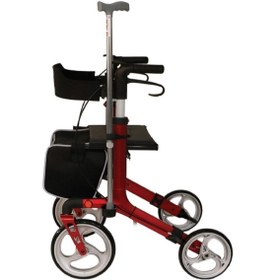 Resim POYLİN Medikalbirlik Ultra Lüx Hasta Yürüteç Tekerlekli Rollatör Walker Yürüteç Hasta Yürüteci Sandalye 