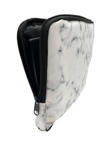 Resim Differ Studio 10'' & 11'' Inç Beyaz Mermer Desenli Siyah Ipad/tablet Çantası/kılıfı 