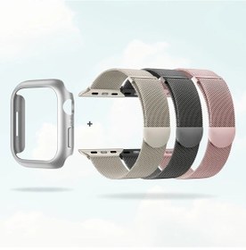 Resim Gateesat İwatch Ultra/2 40mm 41mm 44mm 45mm 46mm 49mm Mesh Metal Kasa Kordon Manyetik Bileklik Mixed Color 