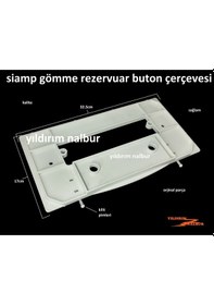 Resim Siamp Gömme Rezervuar Buton Çerçevesi İç Takım Çerçeve Beyaz 