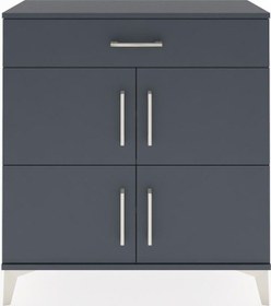 Resim Arges Şifonyer 3 Raflı Tek Çekmeceli 4 Kapaklı 88x30x96 Antra... Antrasit 