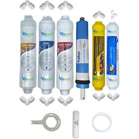 Resim Pemax Water Solutions Kapalı Kasa Su Arıtma Cihazlarına Uygun Eco 6'lı Pallas Mebran Mineral+Tatlandırıcı Set 