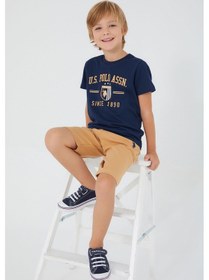 Resim U.S. Polo Assn Team Crest Lacivert Erkek Çocuk Bermuda Takım Lacivert 
