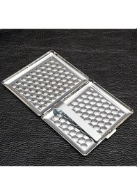 Resim Giftbox Petek Desen Metal Sigara Tabakası 