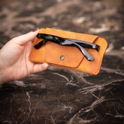 Resim minimal X design Minimal X Gözlük Kabı - Camel - Gerçek Deri El Yapımı - Şık Modern Minimalist Tasarım 
