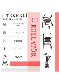 Resim Medkimsan Rolatör | 4 Tekerli Yürüteç | Rollatör | Lüx Yürüteç 