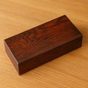 Resim Matte Dark Wood Grain (Mat Karanlık Ahşap Desen) Kapaklı, Yumuşak İç Düzenli Vintage Ahşap Depolama Kutusu - Hediye ve Takı Düzenleyici için İdeal, Hediye ve Takı Kutuları 