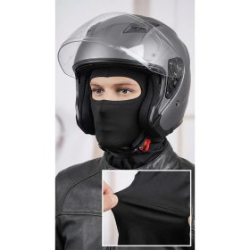 Resim Thermoform Aeroride Mikrofiber Kask Içi Balaklava Antimikrobiyal Kar Maskesi Siyah 