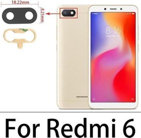Resim Xiaomi REDMİ 6 Arka Kamera Camı Lens Yapışkanlı 