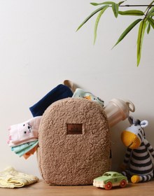 Resim minilee children's happiness Peluş Sütlü Kahve 0-8 Yaş - Çocuk Anaokulu, Kreş Sırt Çantası 