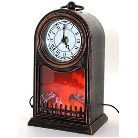 Resim Led Işıklı Saatli Şömine - Model 1 