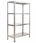 Resim Herrafburada Galvanizraf 4 Katlı Galvaniz Çelik Raf Arşiv Rafı Depo Rafı Kiler Rafı 43x93x200 