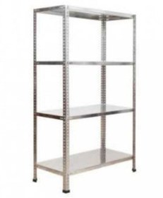 Resim Herrafburada Galvanizraf 4 Katlı Galvaniz Çelik Raf Arşiv Rafı Depo Rafı Kiler Rafı 43x93x200 
