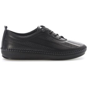 Resim Hakiki Deri Kadın Casual Ayakkabı 164za2026 Siyah 