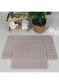 Resim Zebra Casa Bonny 2 Li Pelüş Banyo Paspası Vizon 