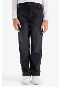 Resim Defacto Straight Fit Düz Paça Jean Pantolon Erkek Çocuk G6202a825cwnm40 Siyah-nm40 