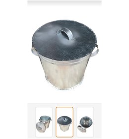 Resim Kül Kovası Kapaklı Odun Kömür Şömine Kovası 