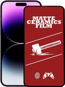 Resim iPhone Uyumlu 14 Pro Max Tam Kaplayan Mat Seramik Ekran Koruyucu 