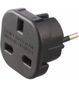 Resim Mikasso Ingiliz Fiş Adaptör Çevirici Ingiliz-Türk Çevirici Priz Adaptör - Siyah 