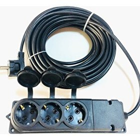 Resim Bylion 3'lü Kauçuk Seyyar Uzatma Kablosu 30 Metre 3x2.5 MM 