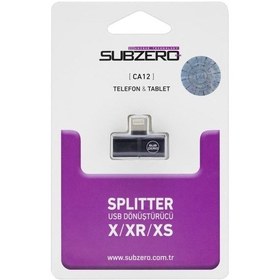 Resim İphone 7 8 X Lightning Splıtter 2in1 Şarj Ve Kulaklık Subzero CA12 