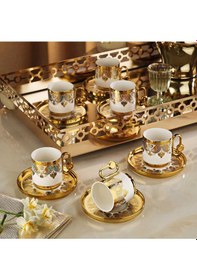 Resim Aryıldız Latife 6 Kişilik Kahve Fincan Takımı Beyaz 