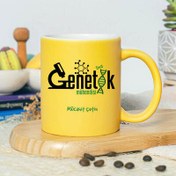 Resim İsme Özel Genetik Mühendisi Sarı Kupa Bardak 