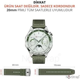 Resim NovStrap Haylou Rs4 Plus-Rs4-Ls02 ile Uyumlu Kordon (20mm) Lansman Kumaş Silikon Çift Katman Kayış TURUNCU 