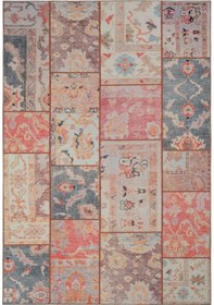 Resim Cool Halı Carnival Renkli Patchwork Halı Yolluk Dokuma Şönil Halı Yıkanabilir Eskitme Vintage Halı Çok Renkli 