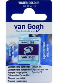 Resim Talens Van Gogh 1/2 Tablet Sulu Boya 592 Quinacridone Purple Red 