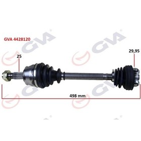 Resim Komple Aks Sağ Mil Siz Aks Lale Siz Grande Punto 1.3 Mjt 75hp 497mm 46308522-55700558-46308329 