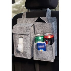 Resim Ankaflex Araç Içi Koltuk Arkası Ergonomik Boy Keçe Organizer,peçete,telefon ve Bardaklık 