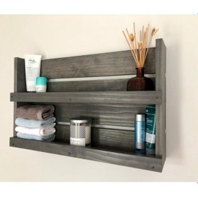 Resim Umutpark Umuthomedesing Ahşap Duvar Rafı. Ceviz 