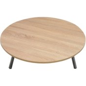 Resim Alesta Life 100 Cm Çap - Ahşap Kaplama Katlanabilir Yer Sofrası - Oyun Masası - 21 Cm Yükseklik 