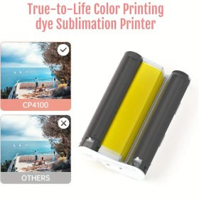 Resim HPRT CP4000L/CP4100 Fotoğraf Yazıcısı Boya Sublimasyon Kağıdı - Gerçekçi Renkli Baskı, Canlı Fotoğraflar için Yüksek Kaliteli Sublimasyon Yazıcı Aksesuarları (Yazıcı Dahil Değildir), Fotoğraf Baskı Malzemeleri | Truecolor Baskı | Yüksek Kaliteli Baskı Malzemesi 