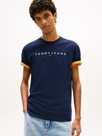 Resim Tommy Hilfiger TJM REG LINEAR LOGO TEE EXT Tişört Erkek 