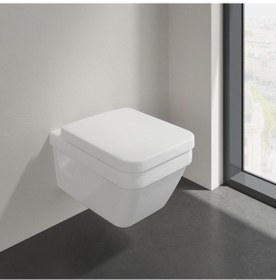 Resim Villeroy and Boch 5685HR01 Architectura Kenarsız Duvara Monte Klozet, Yumuşak Kapanma Özellikli - 370 x 530 mm 